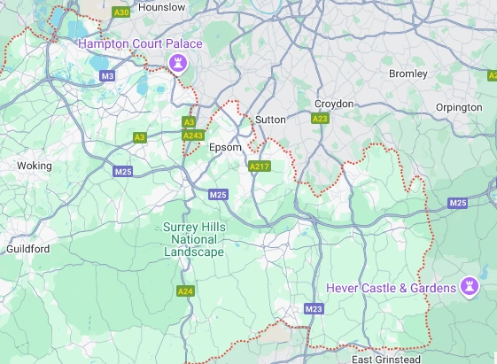 Surrey Map - no win no fee solicitors